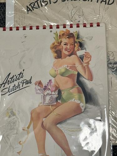 1949 Artists Sketchpad by Elliot Freeman pinup calendar full year w/ envelope