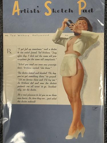 1954 Artist Sketpad by Ted Withers full year vintage pinups RARE FIND