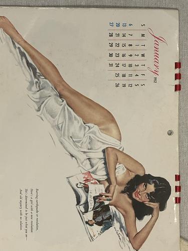 1952 Esquire Girl Pinup Calendar full year