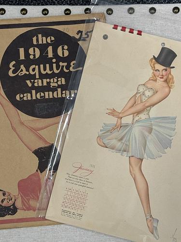 1946 Esquire Varga Calendar of Pinups (vintage collectible)