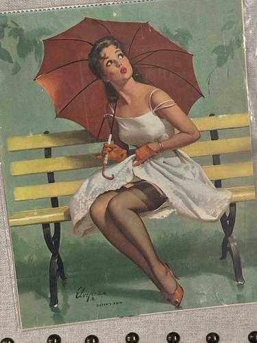 1964 Pinup Calendar By Gil Elvgren missing three months!