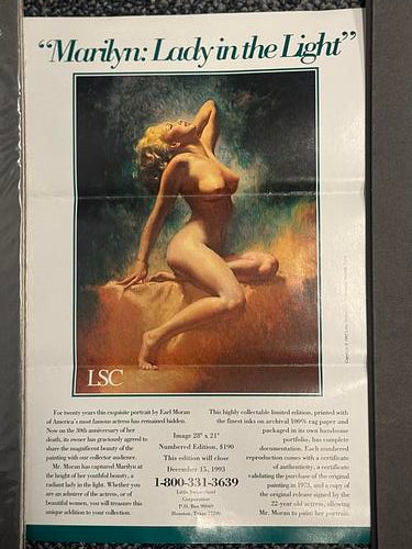 Lady in the light advertisement brochure