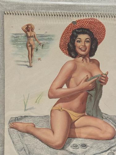 1958 Pinup Calendar by T.N Thompson full year