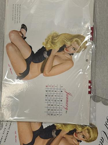 1951 Esquire Girl Pinup Calendar with Envelope by Al Moore