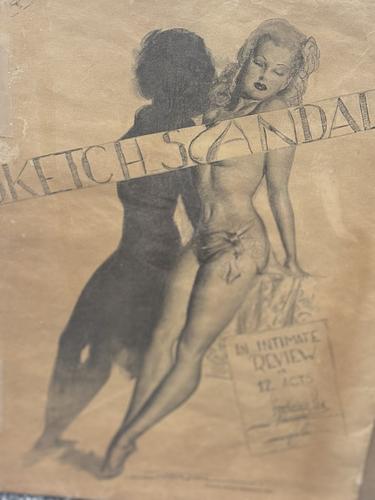 The sketch scandals envelope by earl macpherson original sketch of illustration